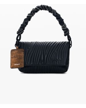 Desigual Small Embossed Bag, Polyurethane - Black