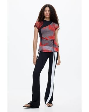 Desigual Ottolinger Printed Tulle T-Shirt - Red