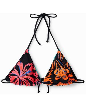 Desigual Triangel-Bikinitop Wendestyle, Rot