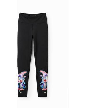 Desigual Leggings. Christian Lacroix, Negro