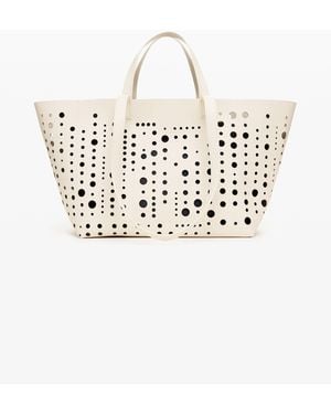 Desigual Circle Shopper Bag, Polyurethane - White
