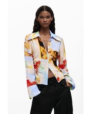 Desigual Flowy Floral Shirt, Viscose - Black