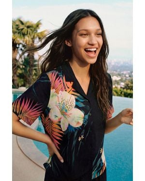Desigual Tropical Shirt, Viscose - Blue