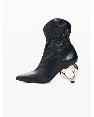 Desigual Heart Heel Boots, Polyurethane - Black