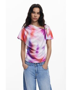 Desigual Drapierte Bluse Mit Farbverlauf - Mehrfarbig