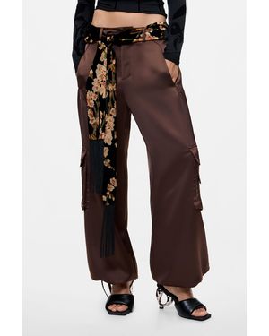Desigual Floral Fringe Scarf - Black