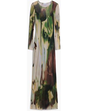 Desigual Long Tulle Dress, Polyester - Green