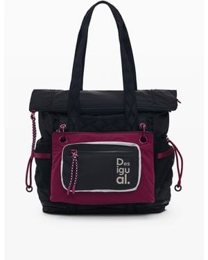 Desigual Large Nylon Backpack, Polyamide - Black
