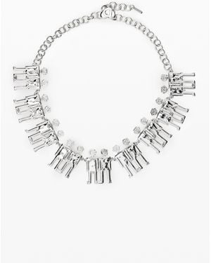 Desigual Collar Corto Robots Zalio, Negro - Blanco