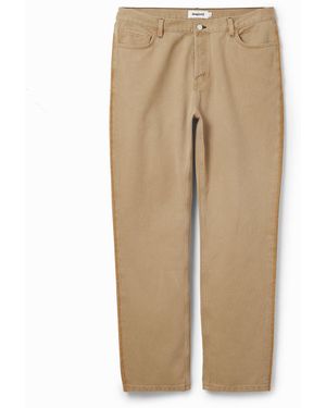 Desigual Straight Washed Jeans, Cotton - Natural