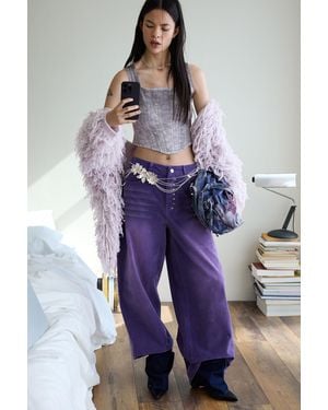 Desigual Gradient Denim Trousers, Cotton - Blue