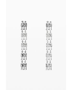 Desigual Robots Zailo Chain Earrings - Black