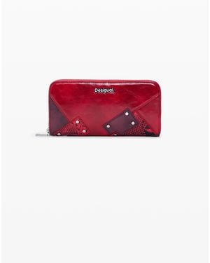 Desigual Large Snake Wallet, Polyurethane - Red