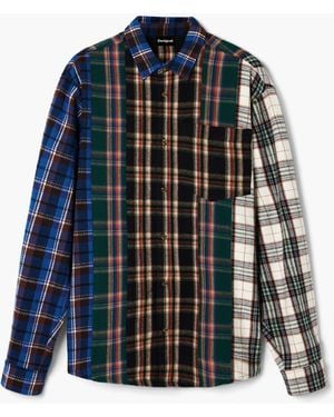 Desigual Patchwork Chequered Shirt, Cotton - Black