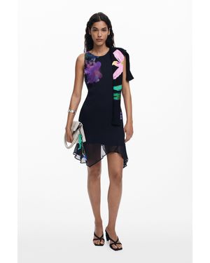 Desigual Floral Tunic Dress - Blue