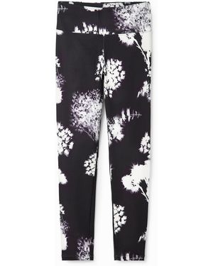 Desigual Floral Sport Leggings - Black