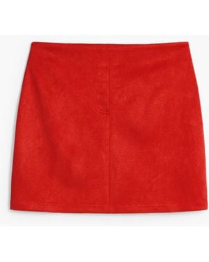 Desigual Suede Mini Skirt, Polyester - Red