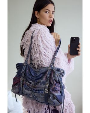 Desigual Ruched Large Bag - Blue