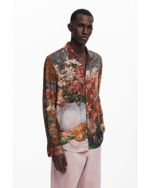 Desigual Langarmhemd Mit Karomuster - Rot