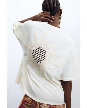 Desigual Short Sleeve Knit T-Shirt - White