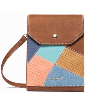 Desigual Portemonnaie Aus Wildleder Mit Patch - Weiß