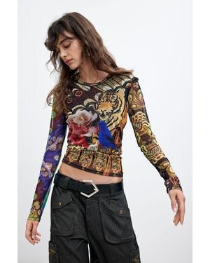 Desigual Printed T-Shirt M. C. Lacroix, Polyester - Multicolour