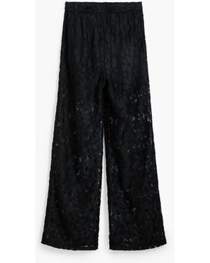 Desigual Lace Trousers, Polyester - Black