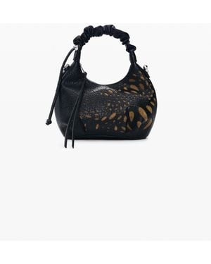 Desigual Small Perforated Bag, Polyurethane - Black