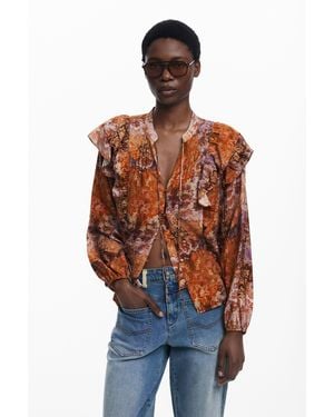 Desigual Blusa Romántica Paisley - Naranja