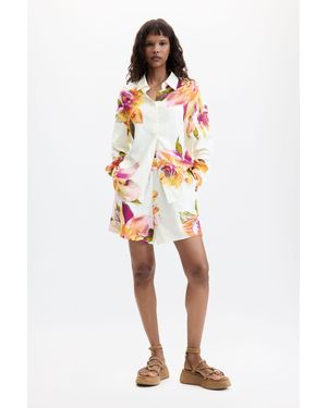 Desigual Printed Floral Shirt - Red