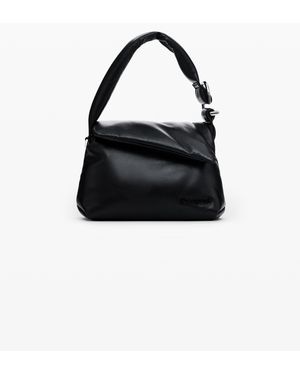 Desigual Small Quilted 100% Leather Bag, Sheep Leather - Black