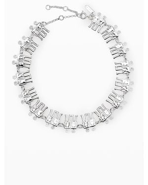 Desigual Long Robots Zalio Necklace - White