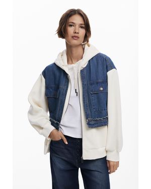 Desigual Denim Combined Sweatshirt - Blue