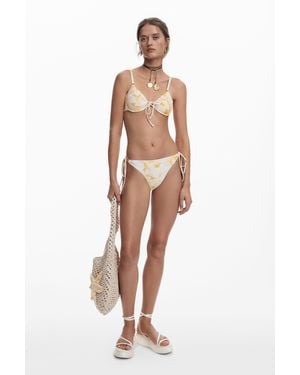 Desigual Top Bikini Tulipán - Blanco