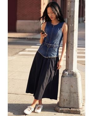 Desigual Denim Combined Dress, Cotton - Blue