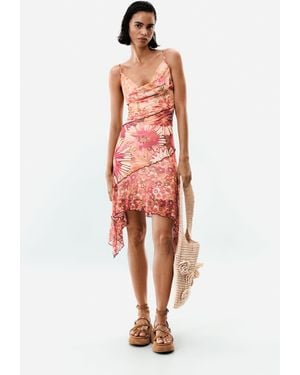 Desigual Asymmetric Dress, Polyester - Red