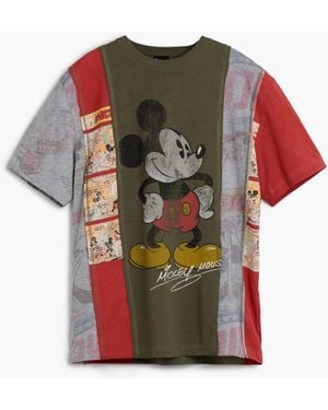 Desigual Mickey Collage T-Shirt, Cotton - Red