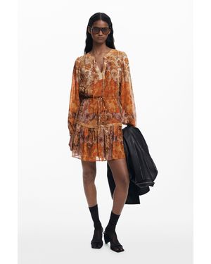Desigual Boho Paisley Dress, Polyester - Orange