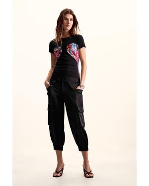 Desigual T-Shirt Designed By M. Christian Lacroix, Polyester - Black