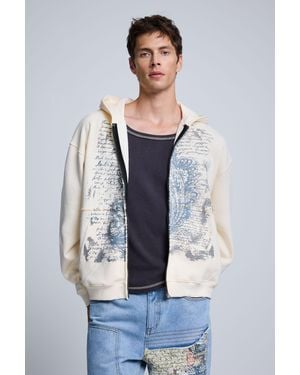 Desigual Printed Sweatshirt, Cotton - Blue