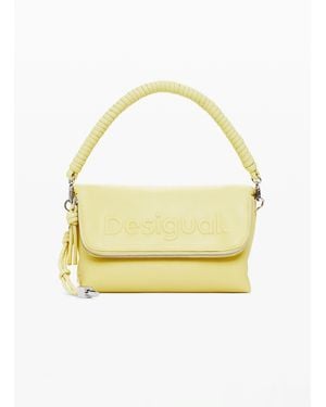 Desigual Small Logo Bag, Polyurethane - Yellow