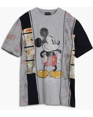 Desigual Mickey Collage T-Shirt, Cotton - Blue