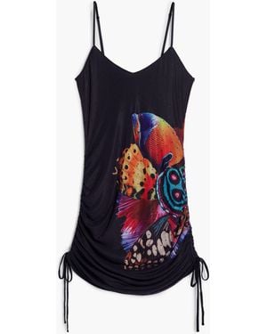 Desigual Dress Designed By Mr. Christian Lacroix, Polyester - Black