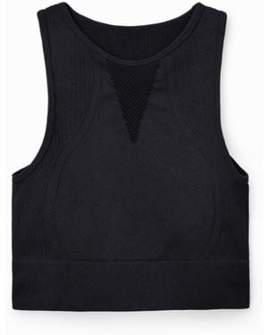 Desigual Short Stretch Sport Top, Polyamide - Black