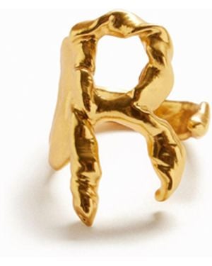 Desigual Zalio Plated Letter R Ring - Metallic
