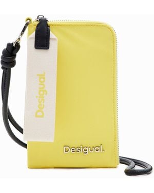 Desigual L Phone Pouch, Polyamide - Yellow