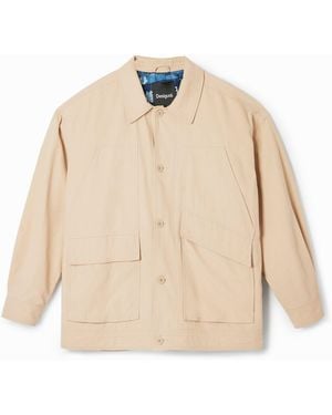 Desigual Illustrated Jacket, Cotton - Natural