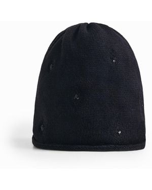Desigual Knit Skullcap Hat, Acrylic - Blue