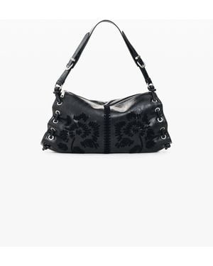 Desigual Medium Embroidered Bag, Polyurethane - Black