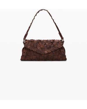 Desigual Small Braided Bag, Polyurethane - Brown